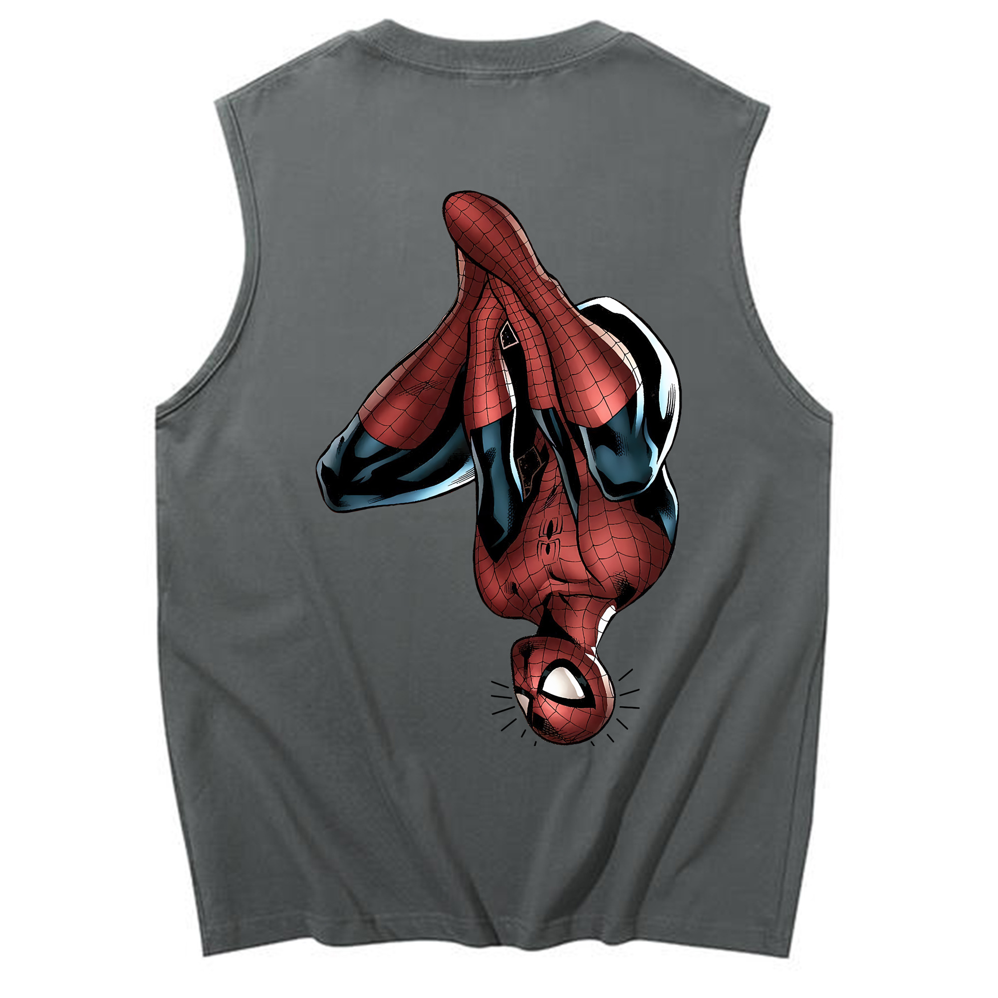 （画像用） Spider Man スパイダーマン コットン100％タンクトップ（背面プリント）